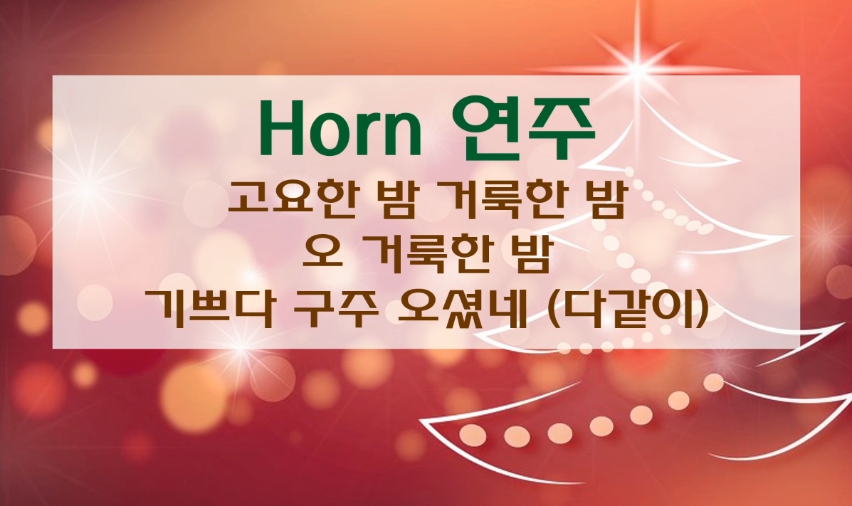 2021년 성탄절 예배 Horn 연주